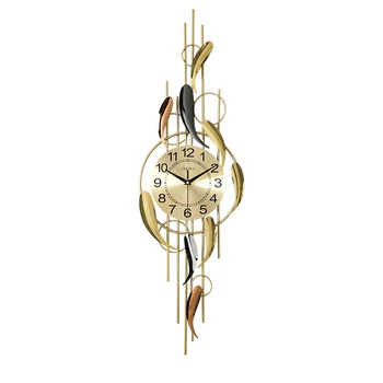  Луксозни Дизайнерски Стенни Часовници Съвременни Класически Цифрови Големи Метални Европейските Декорации За Всекидневна Тихи Часове Horloge Murale Подарък