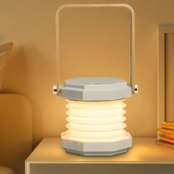  Сгъваем нощна светлина За Четене Дръжка Преносим Фенер, Лампа Сензорен Димиране на LED Настолна Лампа USB Зареждане, за да Спални Деца Дете