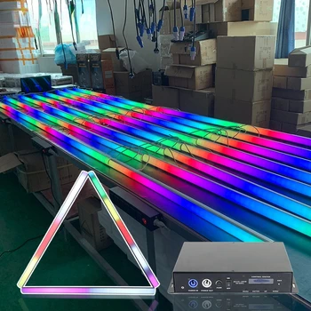 16 бр. с контролер led pixel wall шайба RGB 40xSMD5050 led bar dmx сценичното осветление