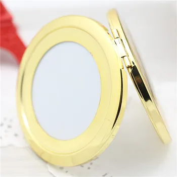  10шт 70 мм Празно Компактно Огледало САМ Джобно Метално Огледало Златно Безплатна Доставка