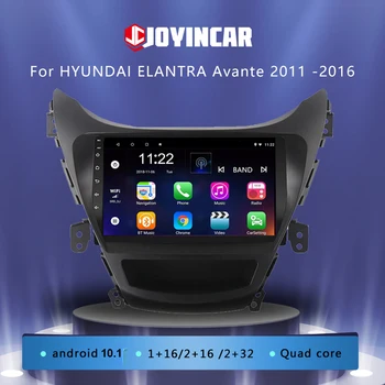  JOYINCAR Авто Радио Стерео Android 10,1 За Hyundai Elantra Avante 2011-2016 Мултимедиен Плейър GPS Navigaion 2din 2.5 D Главното устройство