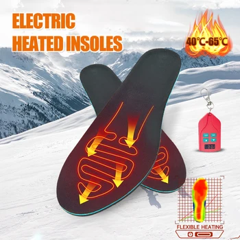  Електрически Стелки с нагревател с Дистанционно Управление, USB Акумулаторни Зимните Топлинни Стелки Топло За Краката Спортна Топло За Краката На Открито
