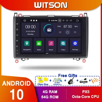  WITSON Android 10.0 восьмиядерный (восьмиядерный) Кола DVD Плейър GPS За MERCEDES-BENZ A / B КЛАС 4G RAM 64G ROM IPS СЕНЗОРЕН ЕКРАН