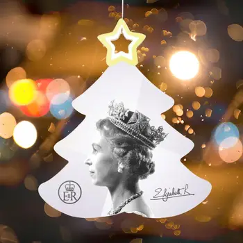  Кралицата На Коледна Елха, Висящи Висулка Елизабет Ii Короната На Едро Коледен Орнамент Акрилни Украшение На Кралица Сувенири Que M6f9
