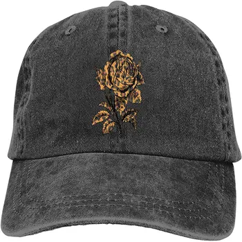 Дънкови шапка с леопардовым принтом във формата на рози бейзболна шапка възстановяване на предишното положение шапки татко шапка за Слънце, шапка, за жени, мъже Спорт на открито
