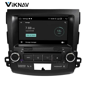  Android автомобилен радиоприемник ЗА Mitsubishi Outlander 2006-2012 екран, GPS навигация мултимедиен плейър авто стерео приемник за записване