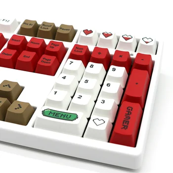  104 Клавиша PBT Ретро / Matcha Keycaps OEM Profile БОЯДИСВАТ SUB Персонализирани Японски Капачка За Ключове За Механични Клавиатури Cherry MX Switch