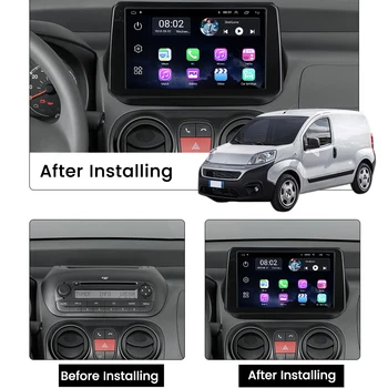  Автомобилно радио За Fiat Fiorino Qubo 2008-2017 Android Стерео Автомобилен Мултимедиен Плейър GPS Навигация, Аудио Carplay FM, TV, WIFI 4G