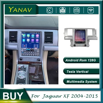  Android 2 Din Радио Аудио За Jaguar XF 2004-2015 GPS навигация Стерео Приемник Видео Мултимедия MP3 Плейър Вертикален Екран