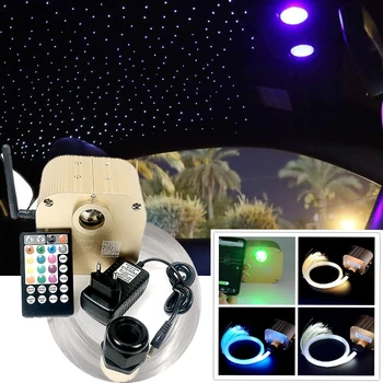  Лампа от оптични влакна, Блестящо Оптичен Звезден тавана комплект, Bluetooth APP Control, Звезден Автомобил, Led Лампа на Тавана За Детска Стая, ЦВЯТ RGBW